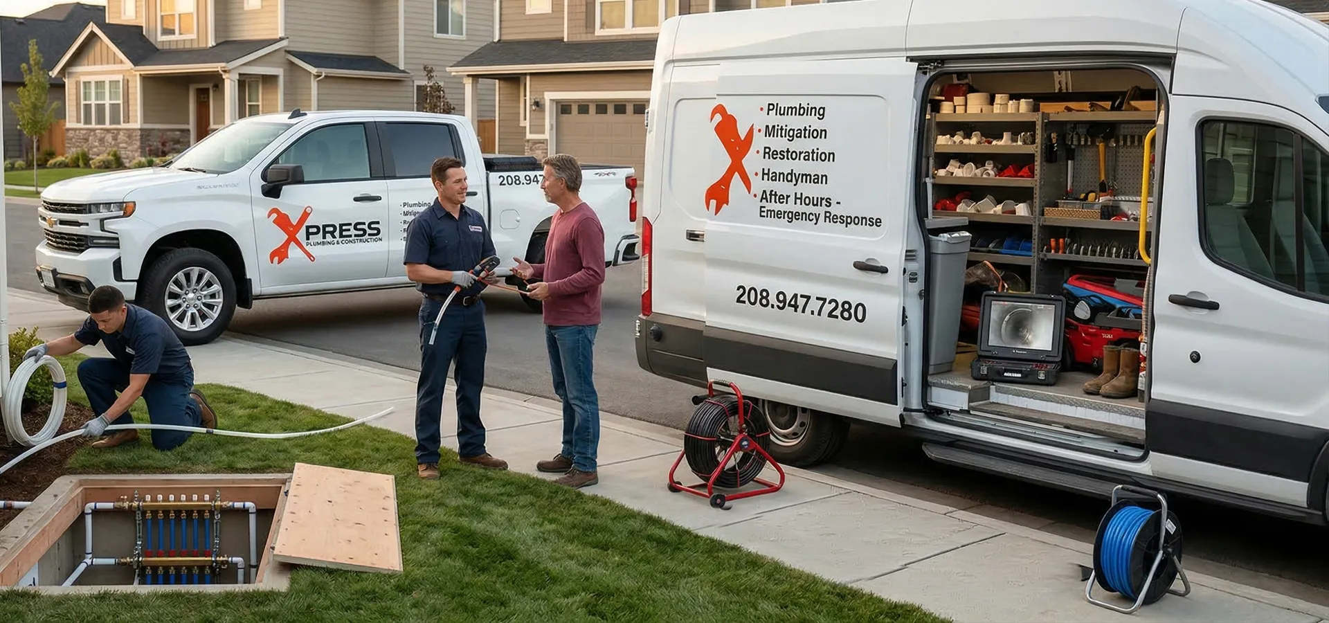 Plumbing repair and wall restoration after mold remediation in Meridian Idaho