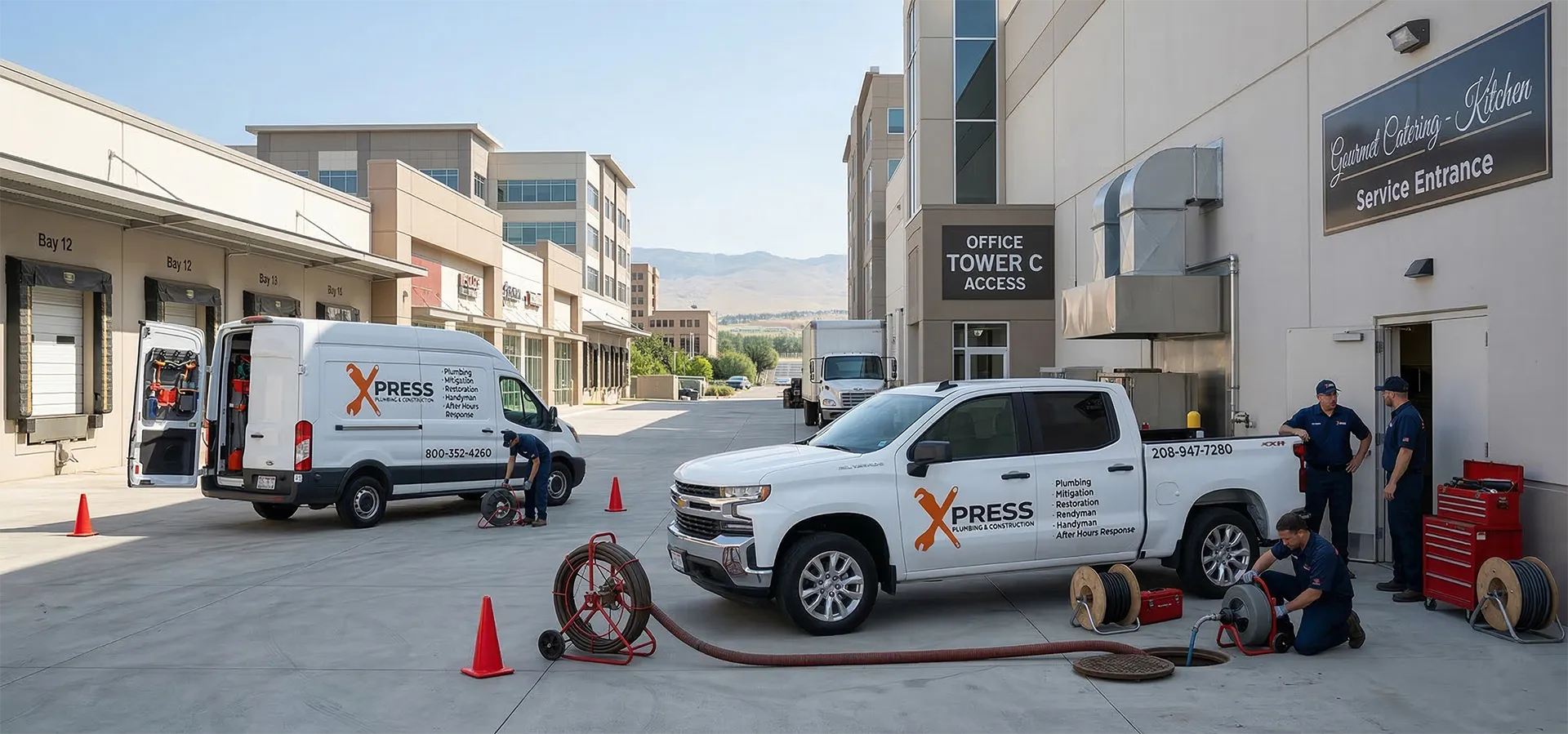 Xpress Plumbing commercial service call in Kirkland