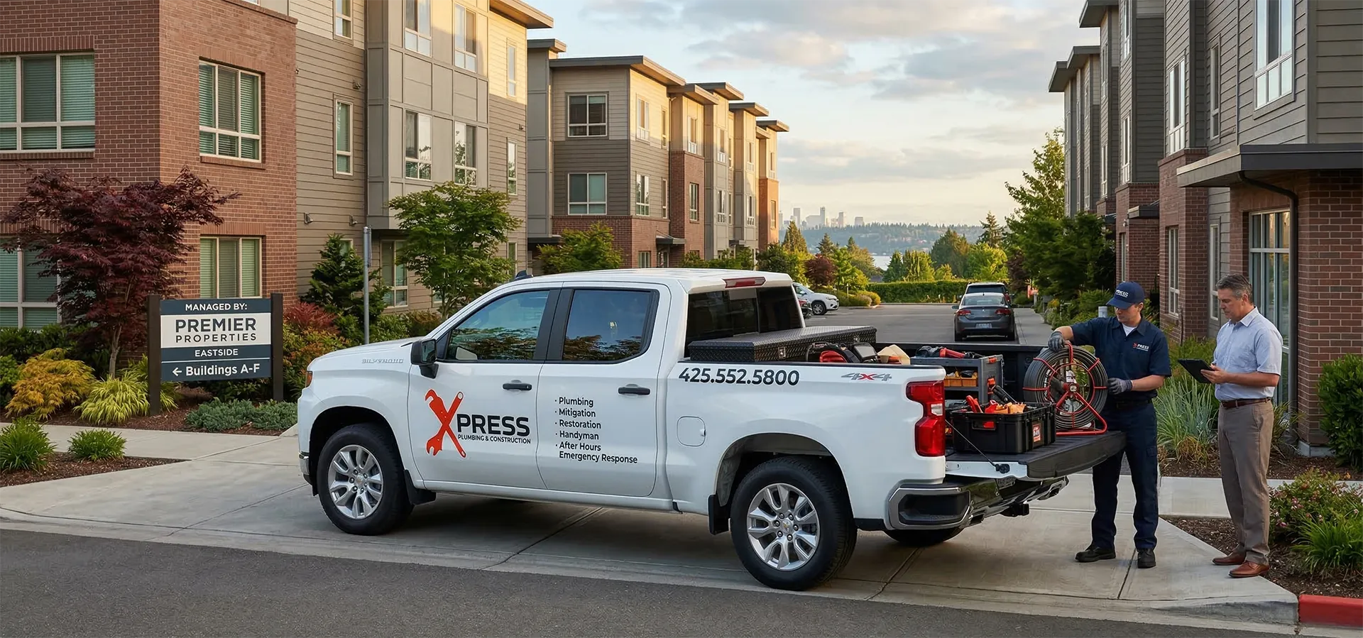 Xpress Plumbing team at work